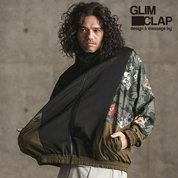 2024 t 1st s\ 2{`{ח\ ONbv WPbg GLIMCLAP Jersey fabric track jacket -botanical pattern- Y