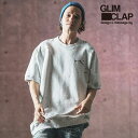 50%OFF SALE セール グリムクラップ スウェット GLIMCLAP Distressed short-sleeve sweatshirt メンズ 送料無料