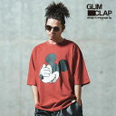 2025 春夏 2nd 先行予約 6月上旬~中旬入荷予定 グリムクラップ Tシャツ GLIMCLAP Printed T-shirt【Mickey Mouse】 メンズ 送料無料 キャンセル不可