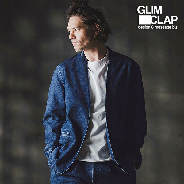 2025 秋冬 1st 先行予約 8月中旬～下旬入荷予定 グリムクラップ ジャケット GLIMCLAP Denim minimal Jacket -Distressed for a vintage look- メンズ 送料無料 キャンセル不可