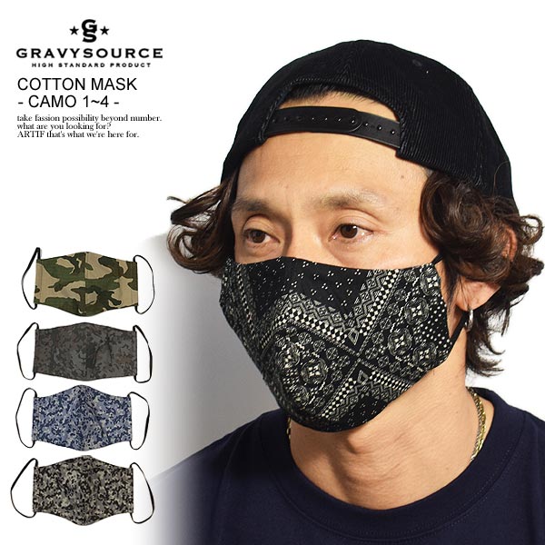 쥤ӡ ޥ GRAVYSOURCE COTTON MASK -CAMO 14- ȥ꡼ȷ եå