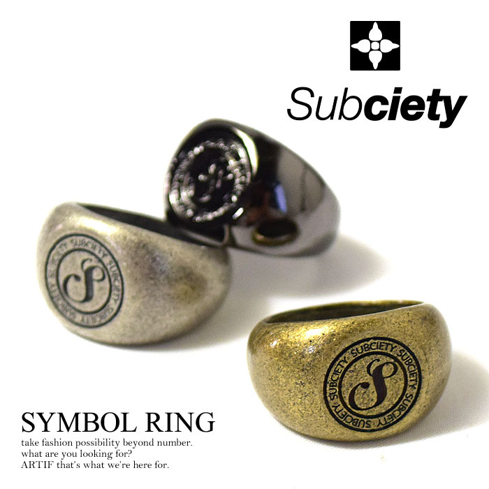 サブサエティ SUBCIETY SYMBOL RING 102-90070 メンズ リング 指輪 アクセサリー シンボル【ストリート系 ファッション】