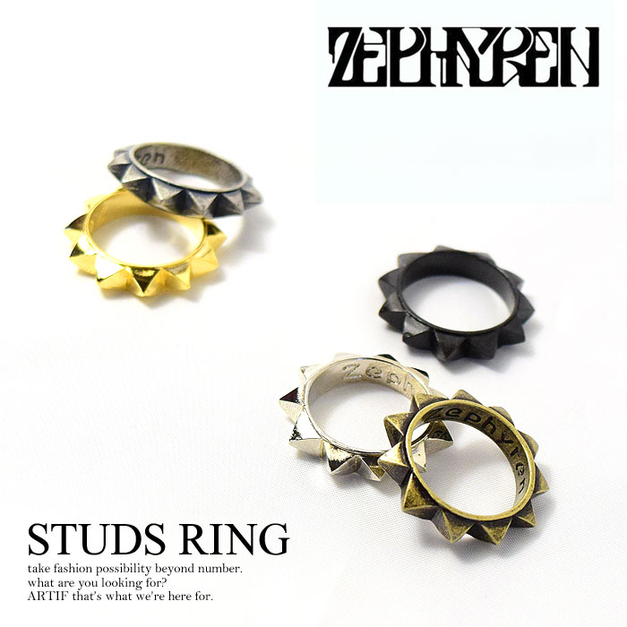 楽天CRESCENT LOTUSゼファレン ZEPHYREN STUDS METAL RING【メンズ 指輪 リング アクセサリー】【ストリート系 ファッション】