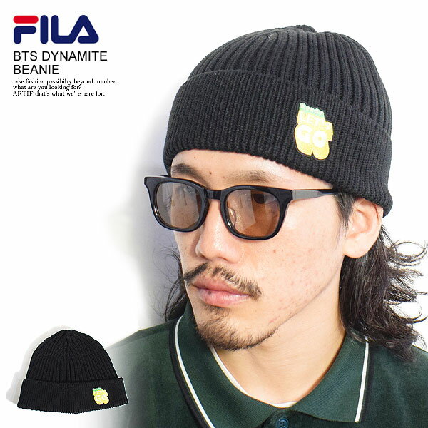 FILA フィラ ビーニー ニットキャップ ニット帽 帽子 BTSコラボ FLS BTS DYNAMITE BEANIE メンズ おしゃれ 正規品 正規取扱店