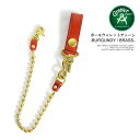 グルーバーレザー ウォレットチェーン GROOVER LEATHER ボールウォレットチェーン -BURGUNDY/BRASS- メンズ キーチェーン 送料無料 ストリート