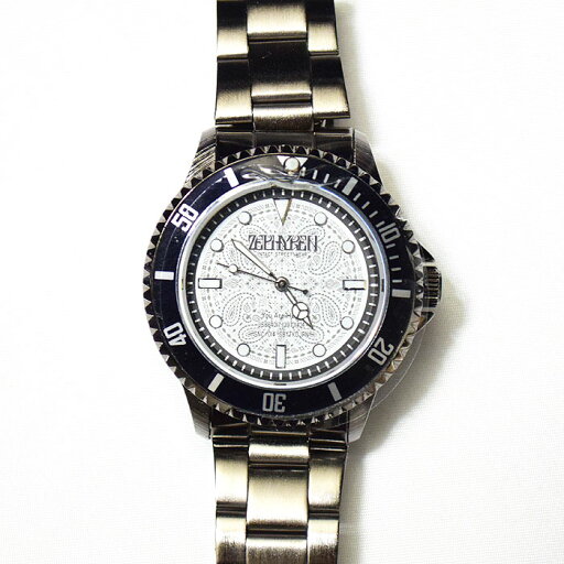 ZEPHYREN ゼファレン 腕時計 ダイバーズウォッチタイプ PAISLEY WATCH WHITE メンズ おしゃれ