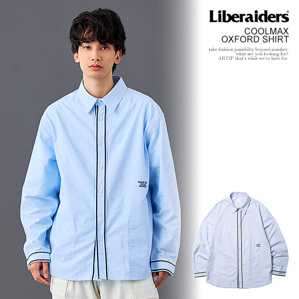 乐天商城 - リベレイダース シャツ Liberaiders COOLMAX OXFORD SHIRT メンズ 長袖シャツ クールマックス オックスフォードシャツ 送料無料 ストリート