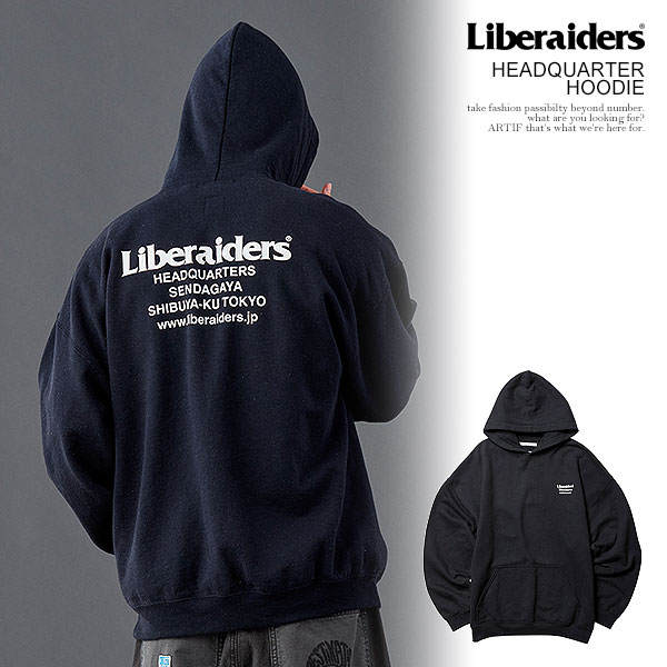 乐天商城 - リベレイダース パーカー Liberaiders HEADQUARTER HOODIE メンズ スウェット フロスト加工 裏起毛スウェット 送料無料 ストリート