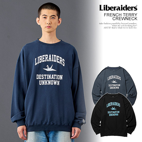 乐天商城 - リベレイダース スウェット Liberaiders FRENCH TERRY CREWNECK メンズ トレーナー フレンチテリー 送料無料 ストリート