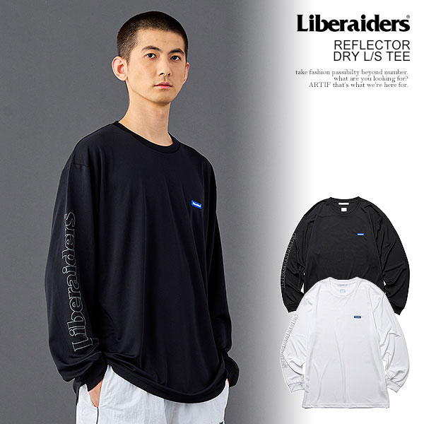 乐天商城 - リベレイダース Tシャツ Liberaiders REFLECTOR DRY L/S TEE メンズ ロンT 長袖 ドライTシャツ 送料無料 ストリート