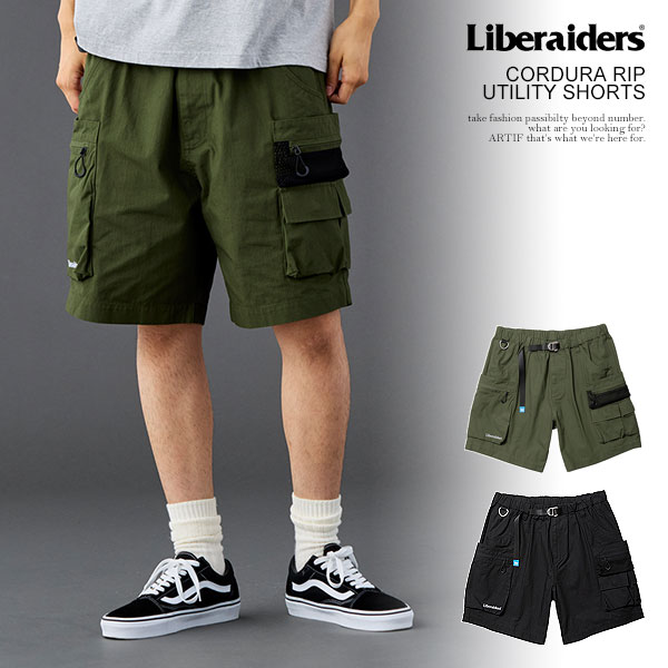 乐天商城 - リベレイダース ショートパンツ Liberaiders CORDURA RIP UTILITY SHORTS メンズ パンツ ナイロンショーツ コーデュラ 送料無料 ストリート