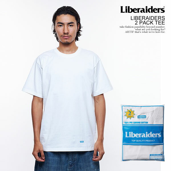 乐天商城 - リベレイダース Tシャツ Liberaiders LIBERAIDERS 2 PACK TEE -WHITE- 736282601 メンズ 半袖 パックTシャツ 2枚組 送料無料 ストリート