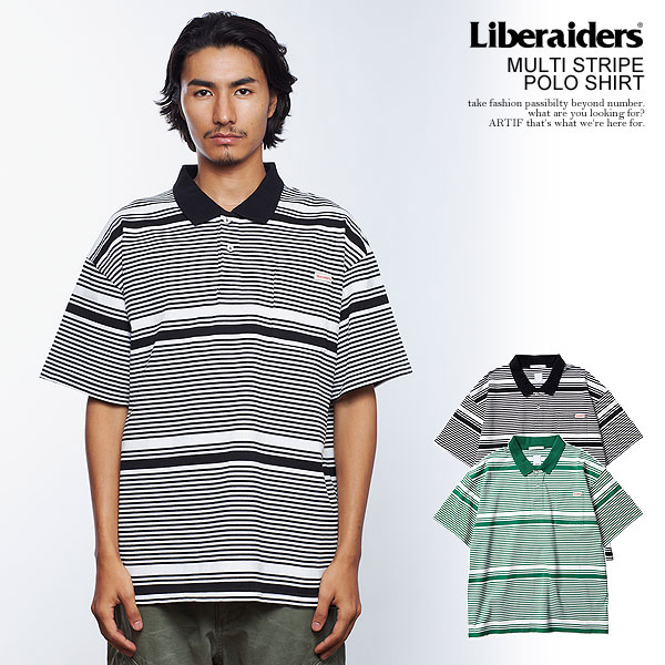 xC_[X |Vc Liberaiders MULTI STRIPE POLO SHIRT Y  {[_[  Xg[g