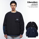 楽天CRESCENT LOTUS30％OFF SALE セール リベレイダース Tシャツ Liberaiders LR NYLON CREWNECK メンズ ロンT 長袖 プルオーバー 送料無料 ストリート