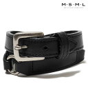 30%OFF SALE セール エムエスエムエル ブレスレット MSML SWITCHING LEATHER BRACELET メンズ レザーブレスレット 送料...