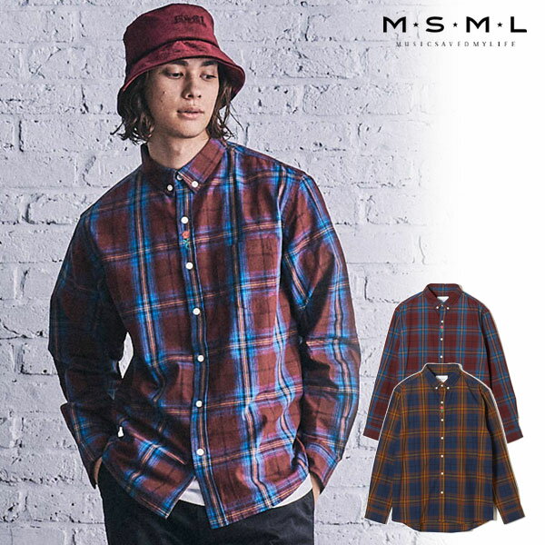 60%OFF SALE セール エムエスエムエル シャツ MSML CHECK B.D SHIRT メンズ チェックシャツ