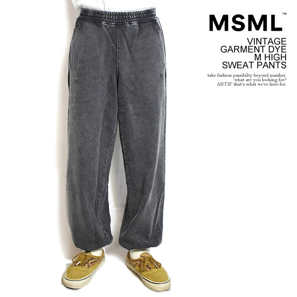 乐天商城 - エムエスエムエル パンツ MSML VINTAGE GARMENT DYE M HIGH SWEAT PANTS メンズ スウェットパンツ ヴィンテージ加工 M.S.M.L 送料無料 ストリート