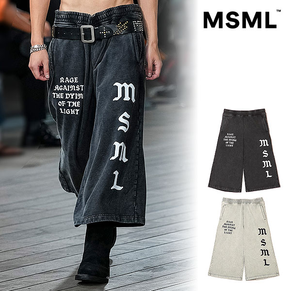 乐天商城 - 2026 春夏 先行予約 4月上旬～中旬入荷予定 エムエスエムエル パンツ MSML GARMENT DYED SWEAT CROPPED PANTS 送料無料 キャンセル不可