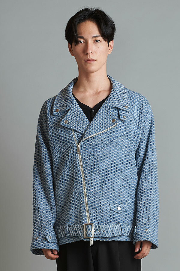 50％OFF SALE セール ノーアイディー ジャケット NO ID. JQデニムBIGライダースJKT メンズ デニムライダース モード 送料無料