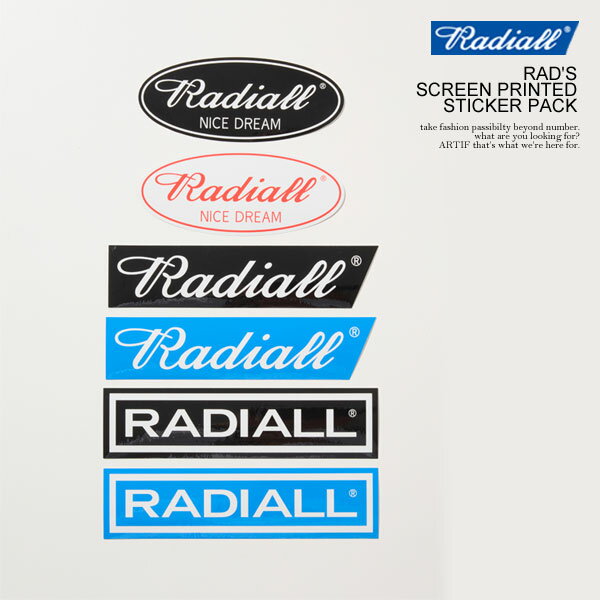 ラディアル ステッカー RADIALL RAD'S - SCREEN PRINTED STICKER PACK radiall メンズ ステッカーセッ..