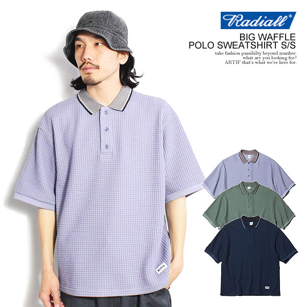 30OFF SALE Z[ fBA |Vc RADIALL BIG WAFFLE - POLO SWEATSHIRT S/S radiall Y  bt Xg[g