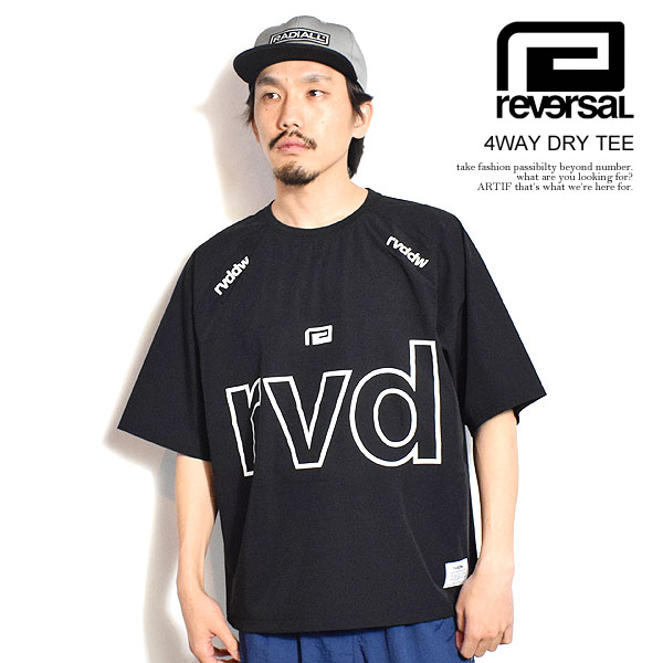 リバーサル Tシャツ reversal rvddw 4WAY DRY TEE メンズ 5部袖 4WAYストレッチ ラグランスリーブ 送料無料 ストリート