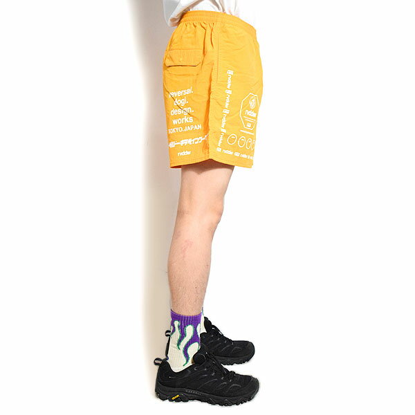 リバーサル ショートパンツ reversal MULTI LOGO NYLON SHORTS -ORANGE- メンズ ナイロンショーツ ハーフパンツ 送料無料 ストリート
