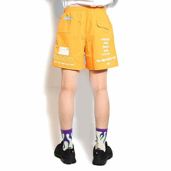 リバーサル ショートパンツ reversal MULTI LOGO NYLON SHORTS -ORANGE- メンズ ナイロンショーツ ハーフパンツ 送料無料 ストリート