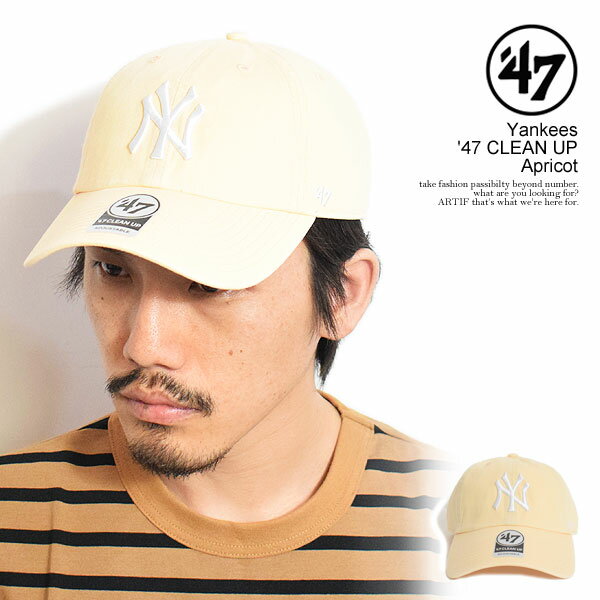 フォーティーセブン キャップ '47 Yankees '47 CLEAN UP Apricot メンズ ヤンキース クリーンナップ ス..