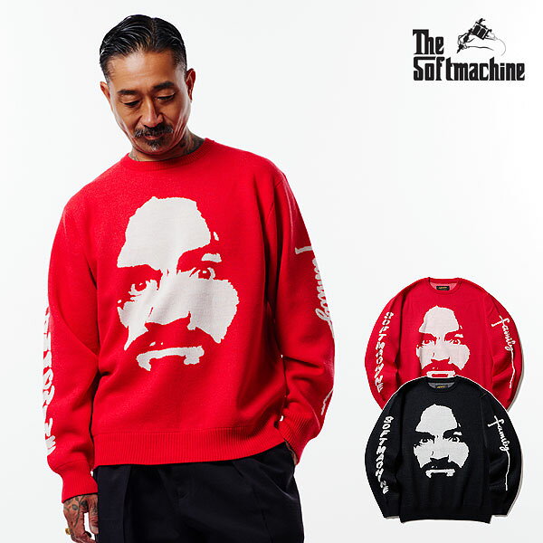Long-Sleeved - 30%OFF SALE セール ソフトマシーン ニット SOFTMACHINE FAMILY SWEATER(CREW NECK SWEATER) メンズ 送料無料