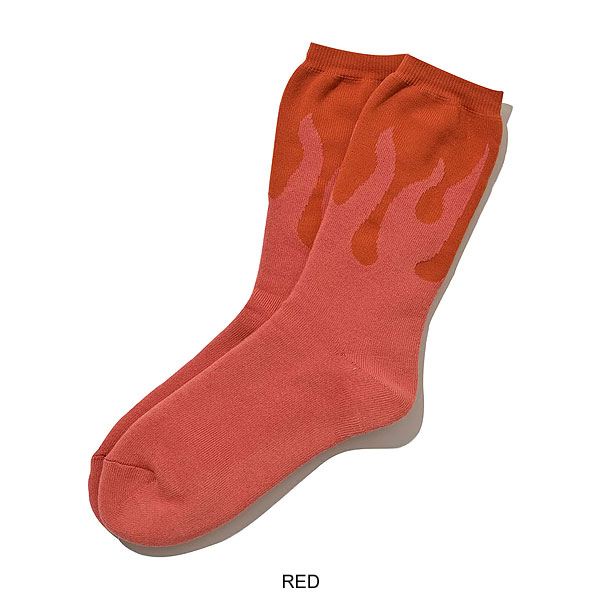 サーフスケートキャンプ ソックス SURFSKATECAMP LAZY FLAME SOCKS メンズ 靴下 ハイソックス スケーターソックス クルーソックス