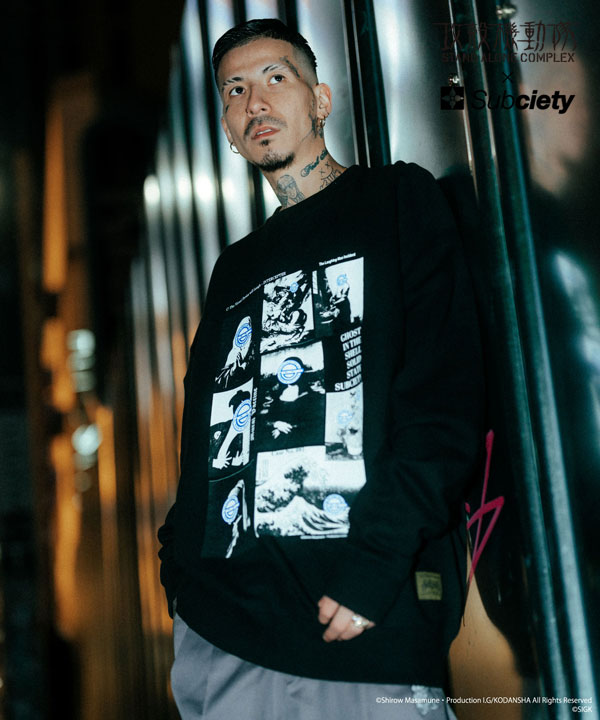 『攻殻機動隊 STAND ALONE COMPLEX』x Subciety サブサエティ スウェット SUBCIETY GALLERY SWEAT メンズ コラボ 送料無料 ストリート