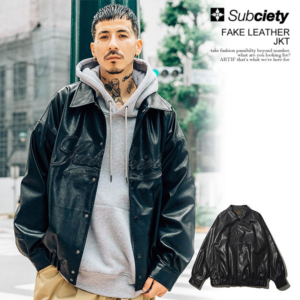 30OFF SALE Z[ TuTGeB WPbg SUBCIETY FAKE LEATHER JKT subciety Y VZeBbNU[   Xg[g