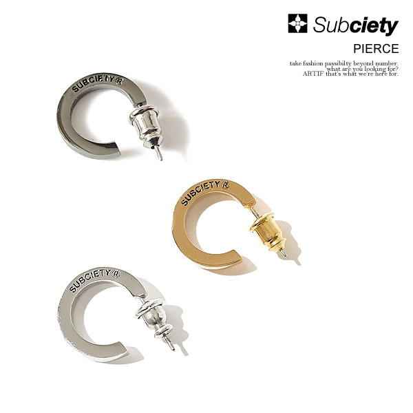 楽天CRESCENT LOTUSサブサエティ ピアス SUBCIETY PIERCE subciety メンズ フープピアス 片耳用 送料無料 ストリート