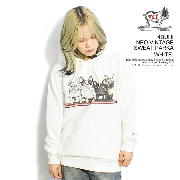 エンドレスサマー パーカー The Endless Summer TES 4BUHI NEO VINTAGE SWEAT PARKA -WHITE- メンズ プルオーバー 送料無料 ストリート