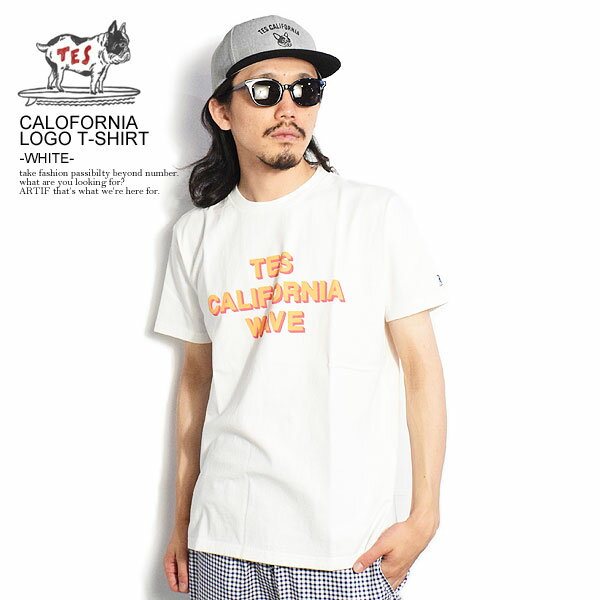 The Endless Summer エンドレスサマー Tシャツ TES CALOFORNIA LOGO T-SHIRT -WHITE- メンズ レディース 男女兼用 半袖