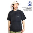 フィデリティ Tシャツ FIDELITY BORDER S/S CREW -CHARCOAL- メンズ 半袖 ボーダー バスクボーダーシャツ 送料無料 ストリート