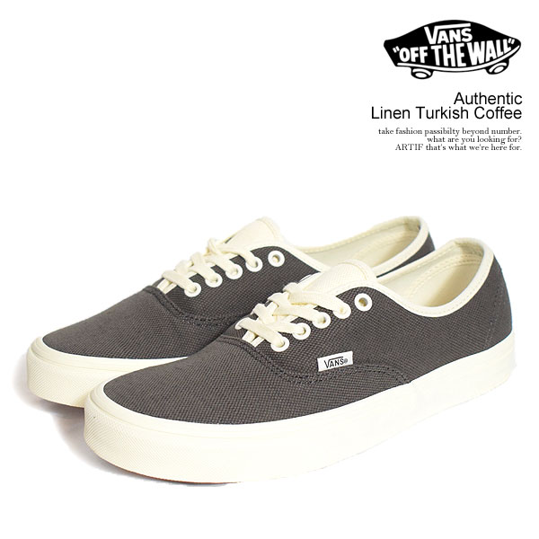 ヴァンズ スニーカー VANS Authentic Linen Turkish Coffee メンズ バンズ シューズ オーセンティック ..