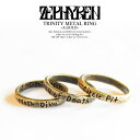 ゼファレン リング ZEPHYREN TRINITY METAL RING -A.GOLD-【ストリート系 ファッション】