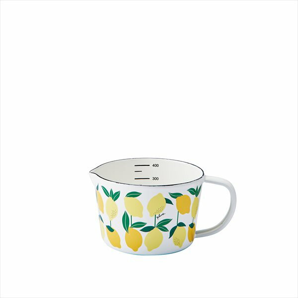 「Plune.」ホーローメジャーカップ・S　WT レモン MC-608