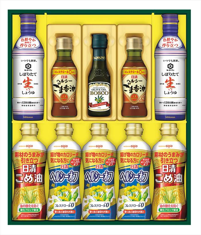 日清バラエティオイル＆キッコーマンしぼりたて生しょうゆギフト NK-50 内祝 内祝い お祝 御祝 記念品 出産内祝い プレゼント 快気祝い 粗供養 引出物