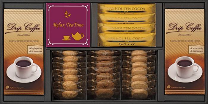 ティーブレイクアソート コーヒー・ココア・紅茶&クッキーセット TB-CR 内祝 内祝い お祝 御祝 記念品 出産内祝い プレゼント 快気祝い 粗供養 引出物