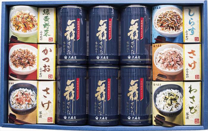 大森屋 舞すがた 卓上のり・ふりかけ・お茶漬詰合せ NTF-50G 内祝 内祝い お祝 御祝 記念品 出産内祝い プレゼント 快気祝い 粗供養 引出物