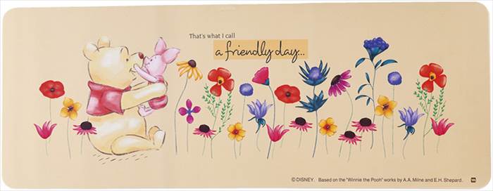 くまのプーさん ハピネスフラワーデイ キッチンマット 2215049800 内祝 内祝い お祝 御祝 記念品 出産内祝い プレゼント 快気祝い 粗供養 引出物