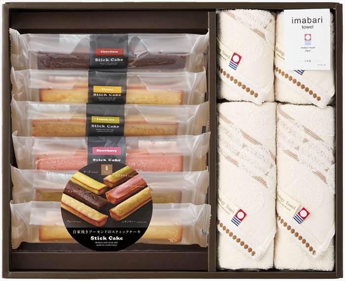 今治タオル&スイーツ グリーンモードエコドットタオル&スティックケーキギフト LST022MD 内祝 内祝い お祝 御祝 記念品 出産内祝い プレゼント 快気祝...