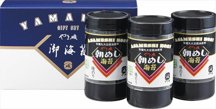 やま磯 朝めしカップ 卓上味付海苔ギフト 朝めしカップ3本詰G 内祝 内祝い お祝 御祝 記念品 出産内祝い プレゼント 快気祝い 粗供養 引出物