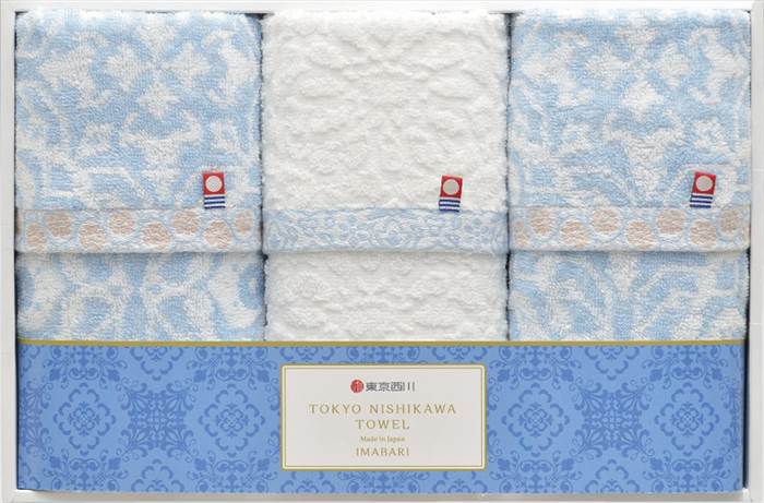 nishikawa 今治製フェイスタオル3P TT89300505 内祝 内祝い お祝 御祝 記念品 出産内祝い プレゼント ..