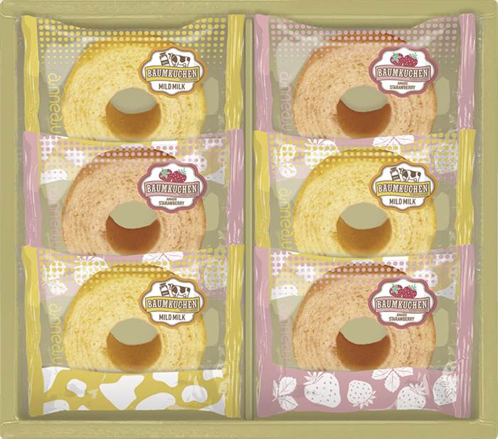 アノー ミルク&あまおういちご バウムクーヘンギフト BMA-BO 内祝 内祝い お祝 御祝 記念品 出産内祝い プレゼント 快気祝い 粗供養 引出物