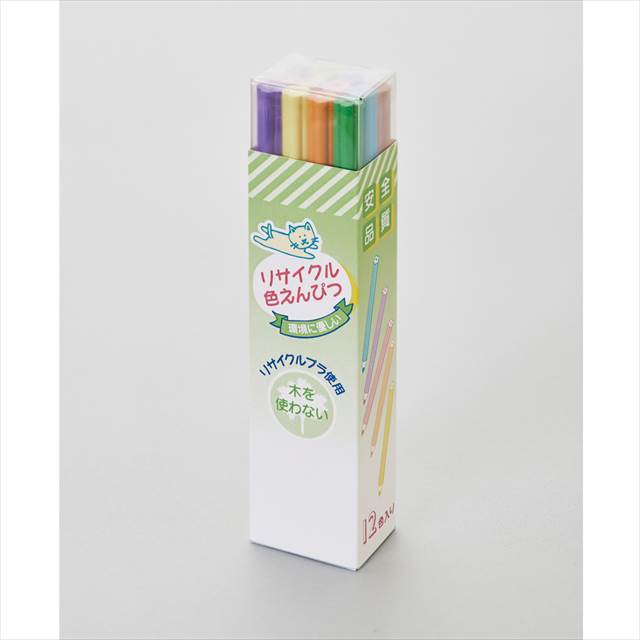 リサイクル色鉛筆12P SC-2403 景品 記念品 粗品 ノベルティ 名入れ 御挨拶 ご挨拶