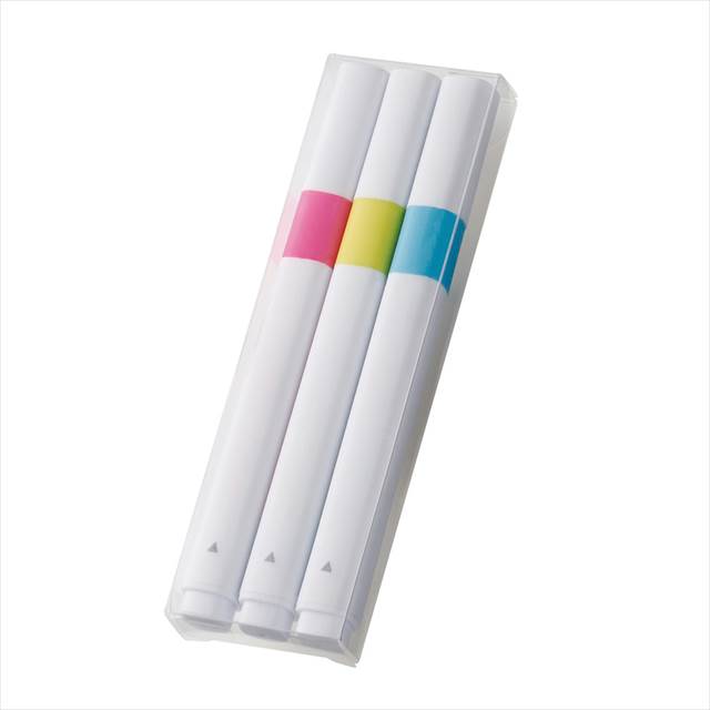 蛍光ペン3本セット P3733 景品 記念品 粗品 ノベルティ 名入れ 御挨拶 ご挨拶